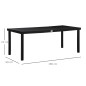 Mesa de Comedor Exterior de Aluminio 190x90x74 cm