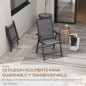 Pack de 2 sillas plegables de exterior para camping y jardín