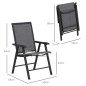 Pack de 2 sillas plegables de exterior para camping y jardín