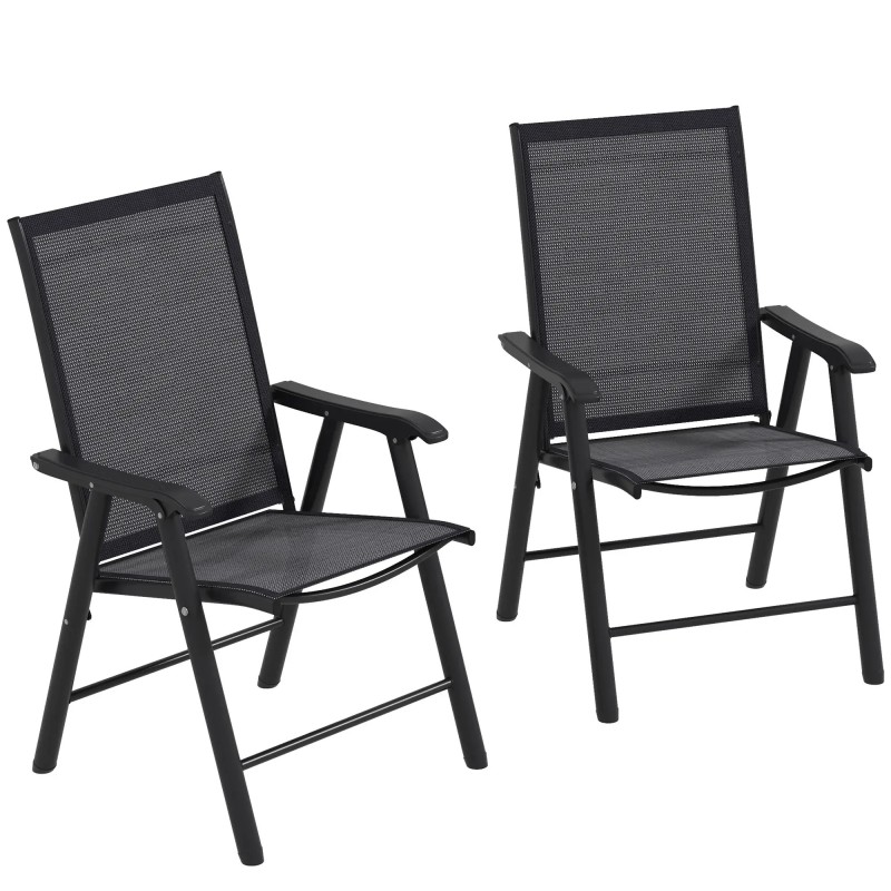 Pack de 2 sillas plegables de exterior para camping y jardín