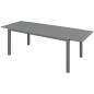 Mesa de Comedor Exterior 180/240x94x73 cm Gris Oscuro