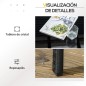 Conjunto de jardín 4 piezas ratán sintético negro con cojines