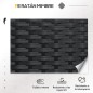 Conjunto de jardín 4 piezas ratán sintético negro con cojines