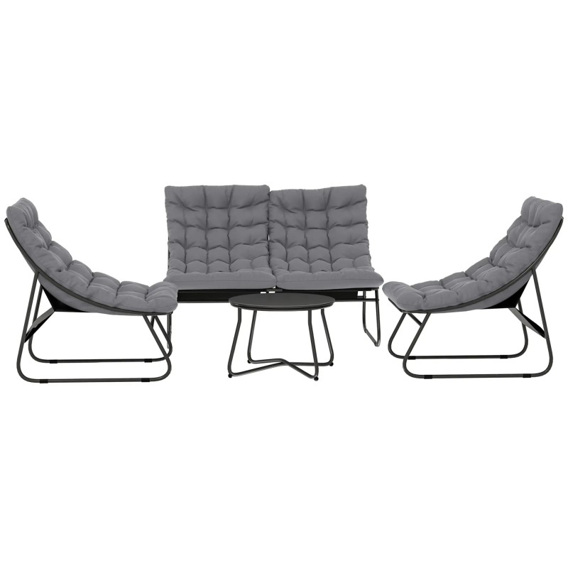 Conjunto Jardín 4 Plazas con Sofá y Sillones