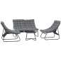 Conjunto Jardín 4 Plazas con Sofá y Sillones