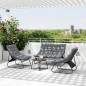 Conjunto Jardín 4 Plazas con Sofá y Sillones