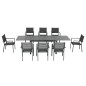 Conjunto de Jardín 9 Piezas Mesa Extensible y 8 Sillas