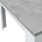Mesa de Comedor Extensible Gris y Blanco Artik