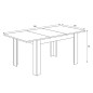 Mesa de Comedor Extensible Blanco y Roble 140 a 190 cm