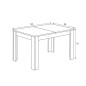 Mesa de Comedor Extensible Blanca 140 a 190 cm Moderna