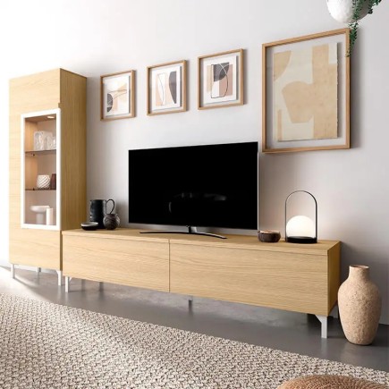 Conjunto mueble TV y Vitrina | Orden y diseño en tu salón