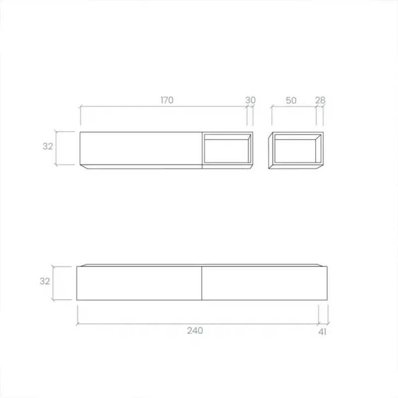 Composición Mueble Salón VALENTINA 220 cm