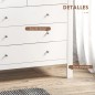 Cómoda con 5 Cajones con Patas Elevadas