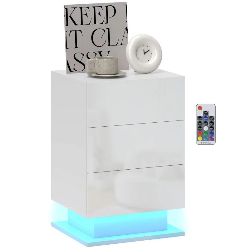 Mesita de noche con luz led