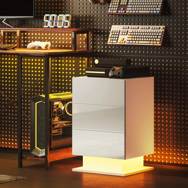 Mesita de noche con luz led
