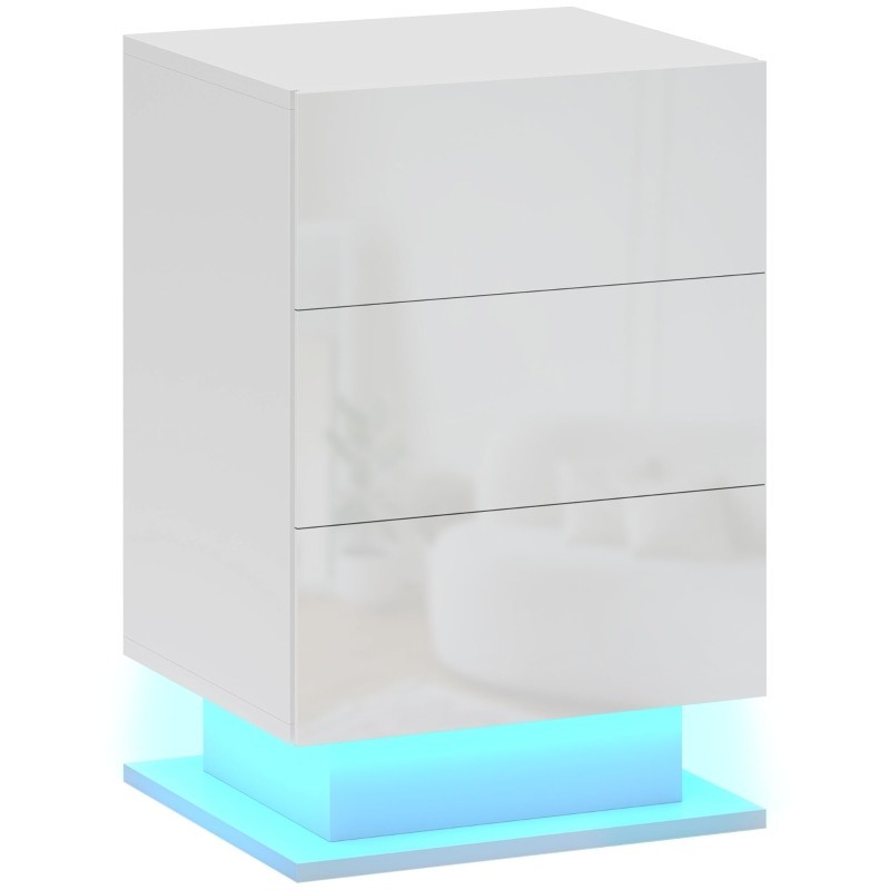 Mesita de noche con luz led