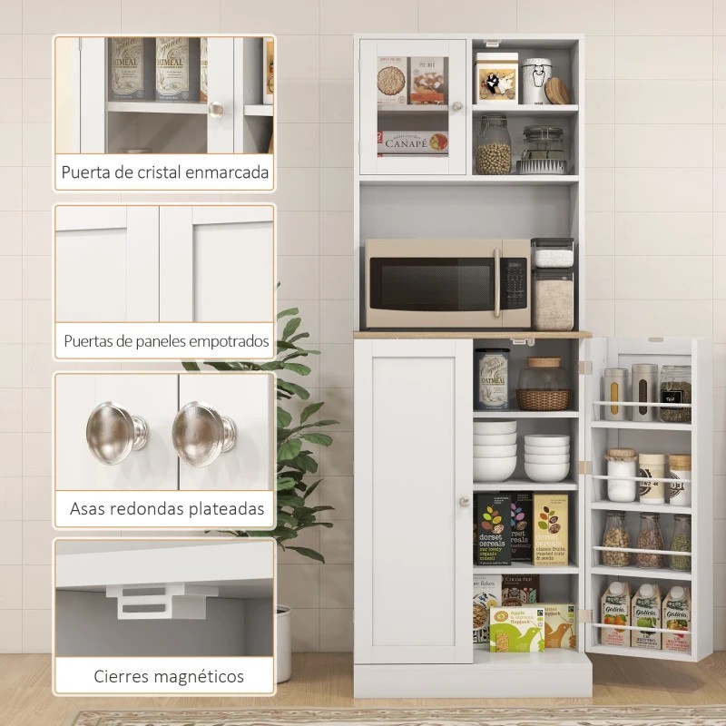 Alacena de Cocina con 3 Puertas Estantes - Muebles Tam Tam