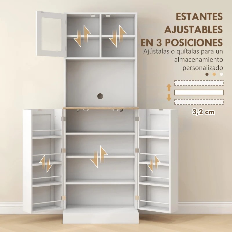 Alacena de Cocina con 3 Puertas Estantes - Muebles Tam Tam