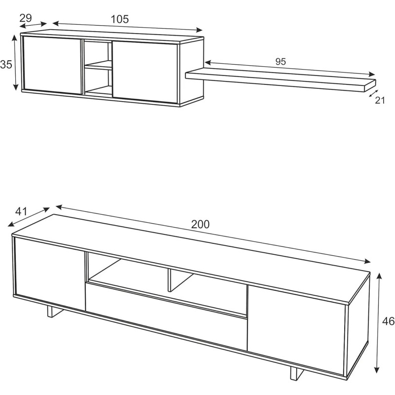 Mueble de salón para TV moderno y versátil | Muebles TamTam