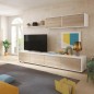 Conjunto Salón Alida 200 cm | Mueble TV, Módulo y Estante Roble Canadian