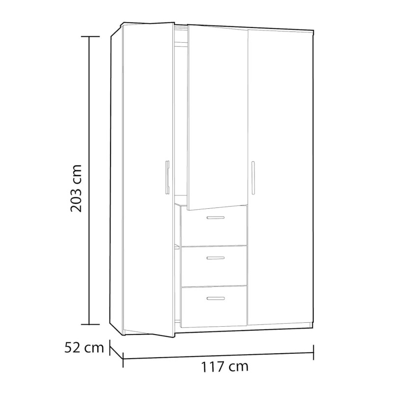Armario de tres puertas - Muebles Tam Tam