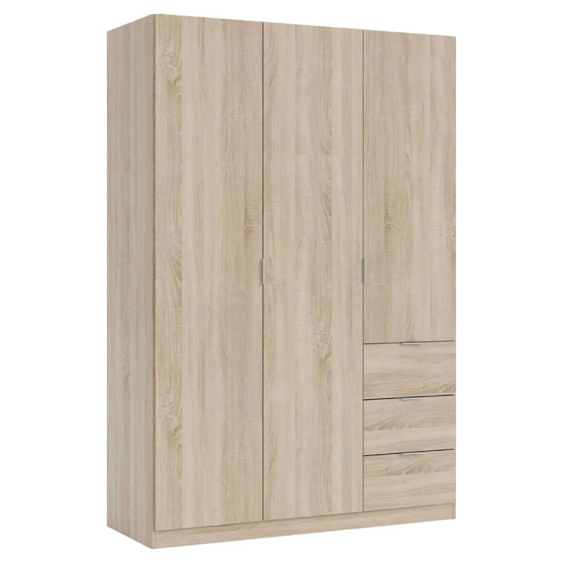 Armario Ropero de 3 Puertas y 3 Cajones - Muebles Económicos