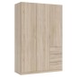 Armario Ropero de 3 Puertas y 3 Cajones - Muebles Económicos