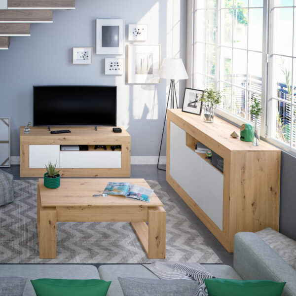 Mueble de tv color Roble/Blanco Baltik