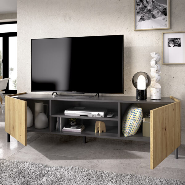 Mueble de Tv color Nordic / Grafito Klara